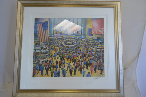 NY Stock Market Painting by Ari Gradus -  Size: 37"L x 34"W - Image 2