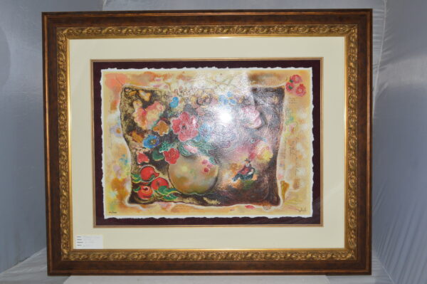 Floral Vase Painting By Zule -  Size: 42"L x 34"W - Image 2