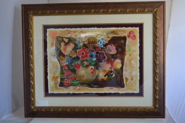 Floral Vase Painting By Zule -  Size: 42"L x 34"W - Image 3