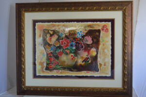 Floral Vase Painting By Zule -  Size: 42"L x 34"W
