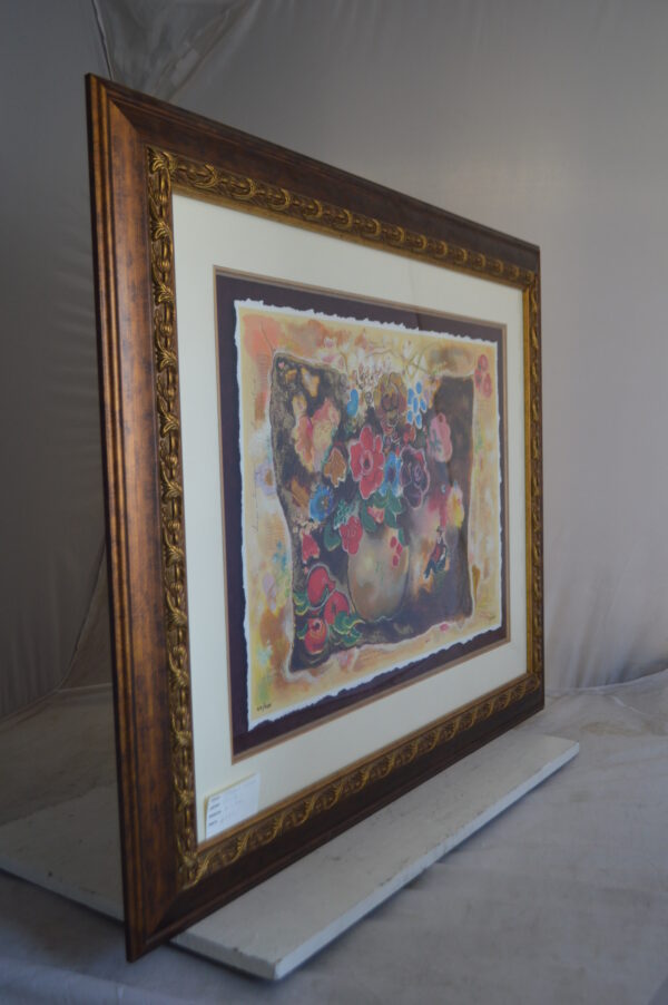 Floral Vase Painting By Zule -  Size: 42"L x 34"W - Image 7