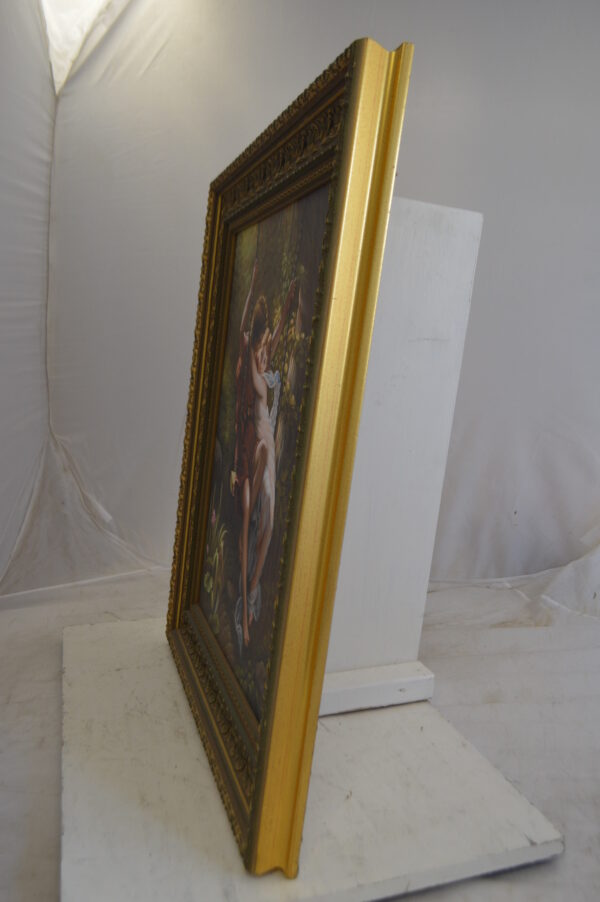 Lovers on a Swing  by D. Swinson -  Size: 26"L x 31"W - Image 5