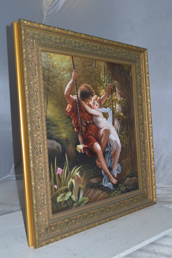 Lovers on a Swing  by D. Swinson -  Size: 26"L x 31"W - Image 10