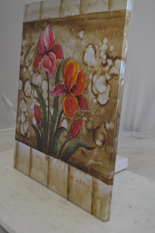 Floral Painting by N. Frankin -  Size: 20"L x 24"W - Image 5