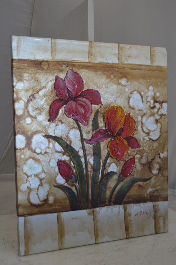 Floral Painting by N. Frankin -  Size: 20"L x 24"W - Image 10