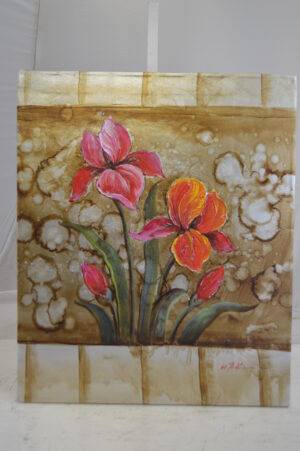 Floral Painting by N. Frankin -  Size: 20"L x 24"W