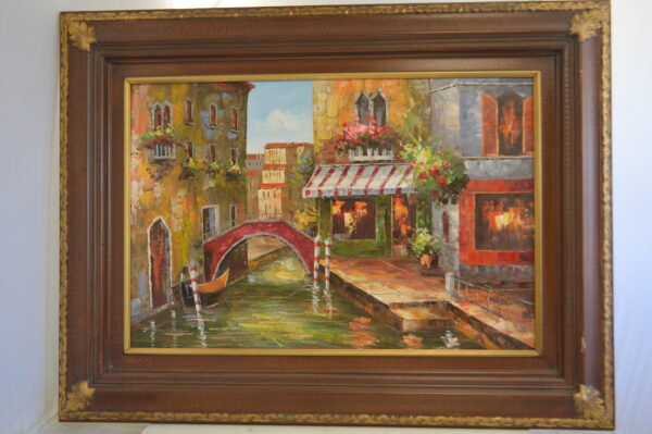 Venice Painting by J. Bowman -  Size: 49"L x 37"W