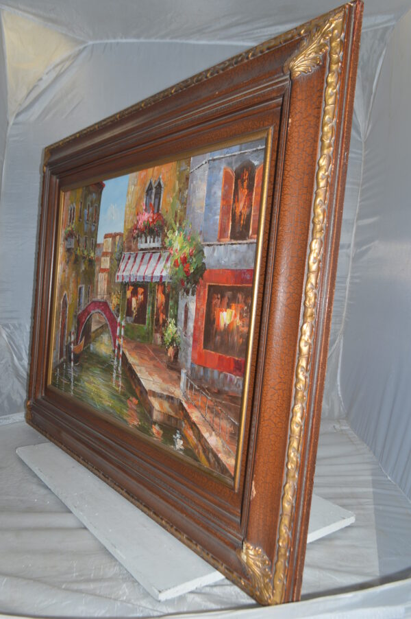 Venice Painting by J. Bowman -  Size: 49"L x 37"W - Image 5