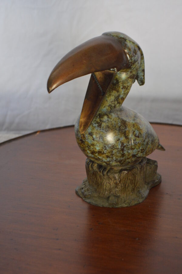 Toucan Bird Bronze Statue Fountain Small -  Size: 10"L x 5"W x 10"H. - Image 4