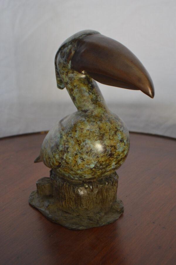 Toucan Bird Bronze Statue Fountain Small -  Size: 10"L x 5"W x 10"H. - Image 6