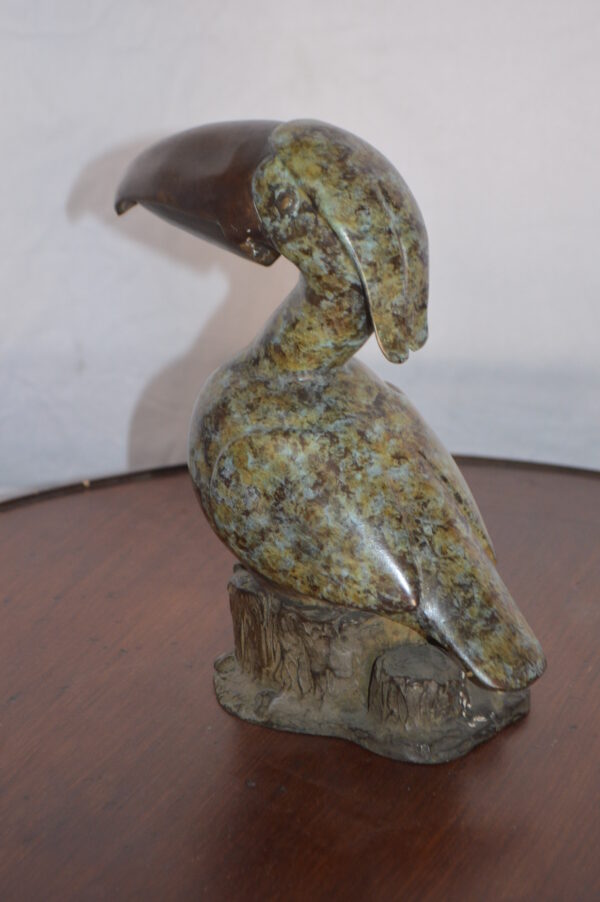 Toucan Bird Bronze Statue Fountain Small -  Size: 10"L x 5"W x 10"H. - Image 10