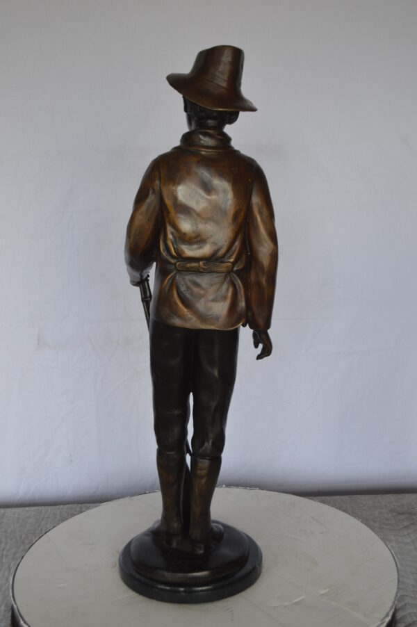 Texas Jack Bronze Statue Mounted on a Marble Base -  Size: 11"L x 9"W x 31"H. - Image 7