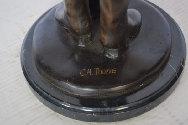 Texas Jack Bronze Statue Mounted on a Marble Base -  Size: 11"L x 9"W x 31"H. - Image 9