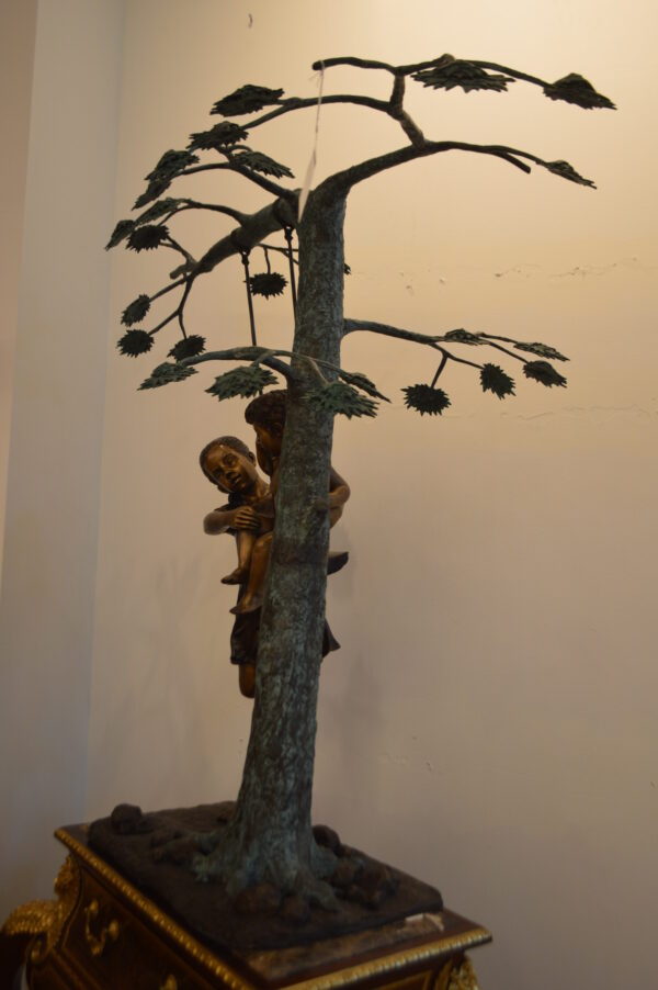 Swing Set Under A Three Bronze Statue -  Size: 60"L x 33"W x 60"H. - Image 7