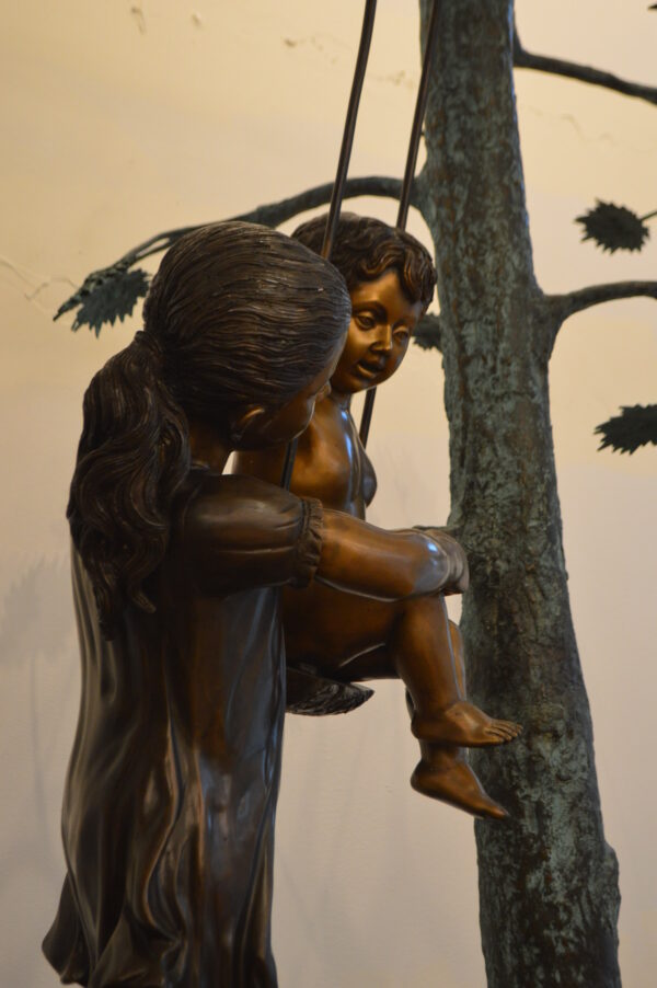 Swing Set Under A Three Bronze Statue -  Size: 60"L x 33"W x 60"H. - Image 10