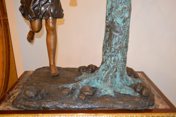 Swing Set Under A Three Bronze Statue -  Size: 60"L x 33"W x 60"H. - Image 11