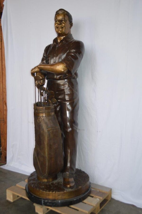 Golfer Ken Venturi Giant Bronze Statue -  Size: 32"L x 30"W x 80"H. - Image 5