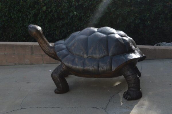 Giant Tortoise - Turtle bronze statue -  Size: 64"L x 36"W x 36"H. - Image 2