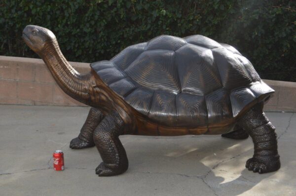 Giant Tortoise - Turtle bronze statue -  Size: 64"L x 36"W x 36"H. - Image 3