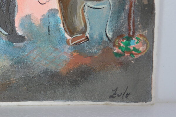 The Courtyard serigraph by Zule Moskowitz -  Size: 14"L x 19"W - Image 3
