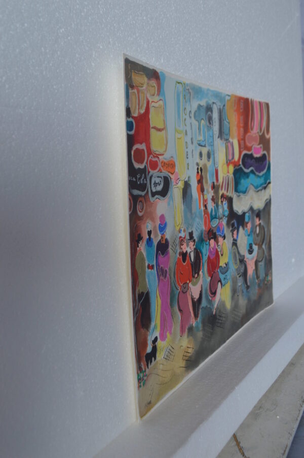 The Courtyard serigraph by Zule Moskowitz -  Size: 14"L x 19"W - Image 6
