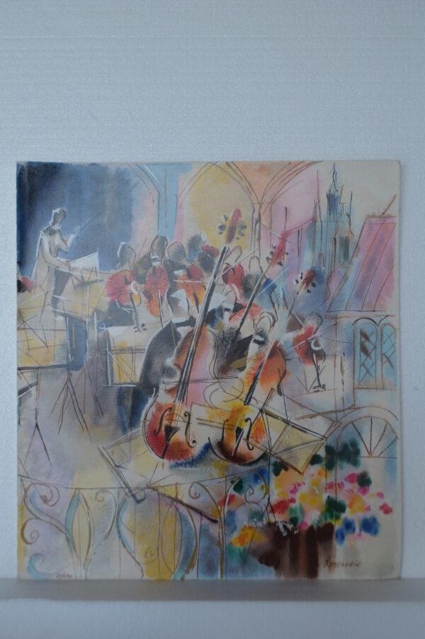 The Symphony Serigraph by Michael Rozenvain -  Size: 16"L x 18"W - Image 3