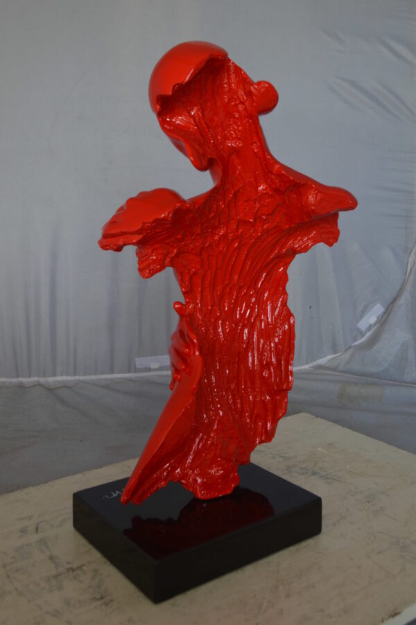 Modern resin statue of a woman hugged by a men -  Size: 13"L x 9"W x 24"H. - Image 10