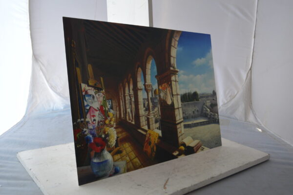 Orlando Quevedo Holy Jerusalem, Painting on aluminum -  Size: 19"L x 27"W - Image 4