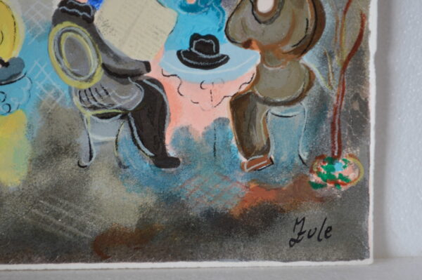 The Courtyard serigraph by Zule Moskowitz -  Size: 14"L x 19"W - Image 10