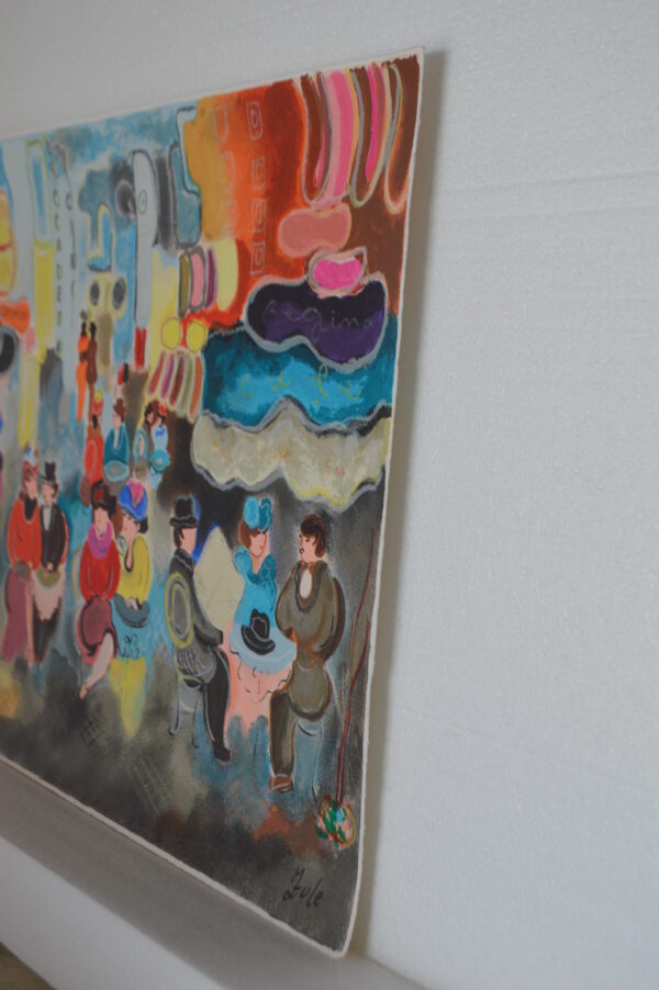 The Courtyard serigraph by Zule Moskowitz -  Size: 14"L x 19"W - Image 12