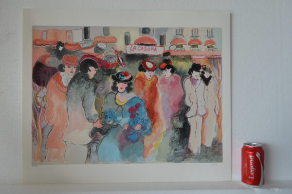 La Casona serigraph by Zule Moskowitz -  Size: 23"L x 17"W - Image 3