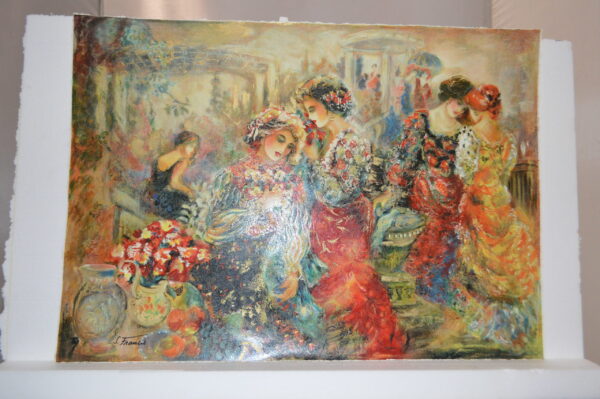 Ladies with Flowers serigraph by Sevitt Francis -  Size: 36"L x 26"W - Image 5