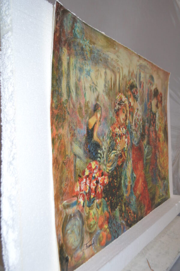 Ladies with Flowers serigraph by Sevitt Francis -  Size: 36"L x 26"W - Image 6