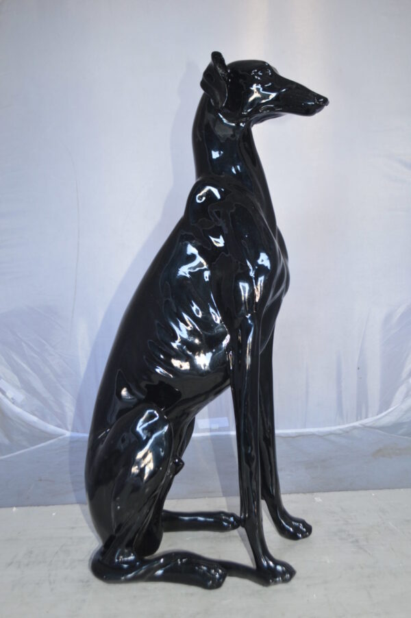 Greyhound Dog statue made of resin -  Size: 12"L x 9"W x 31"H. - Image 3