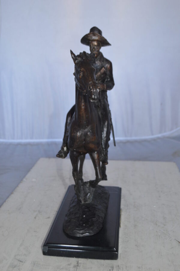 Trooper of the plains Bronze replica by Remington -  Size: 17"L x 6"W x 18"H. - Image 5
