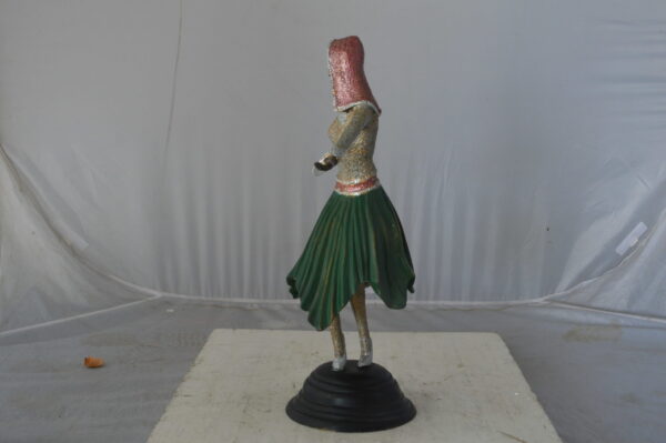 Gypsy dancer with green dress bronze statue - Size: 12"L x 9"W x 30"H. - Image 6