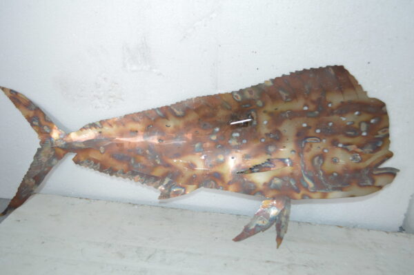 Mahi-Mahi fish laser cut steel wall mounted - Size: 26"L x 2"W x 14"H. - Image 7