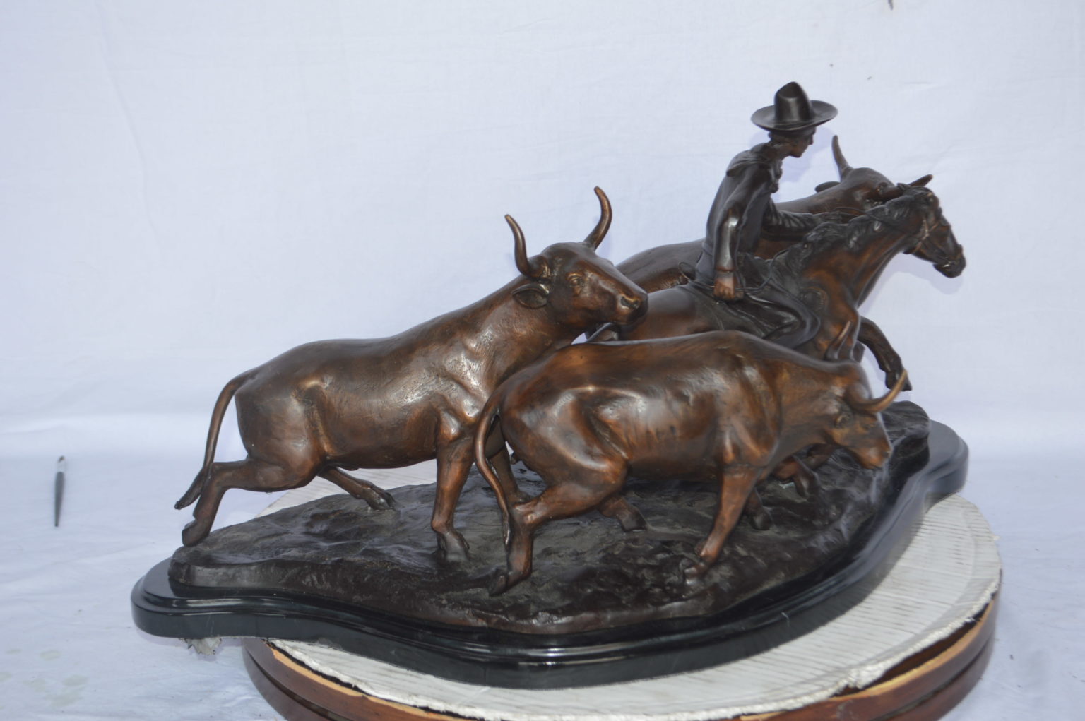 Stampede by Remington bronze statue - Size: 30"L x 17"W x 15"H. - NiFAO
