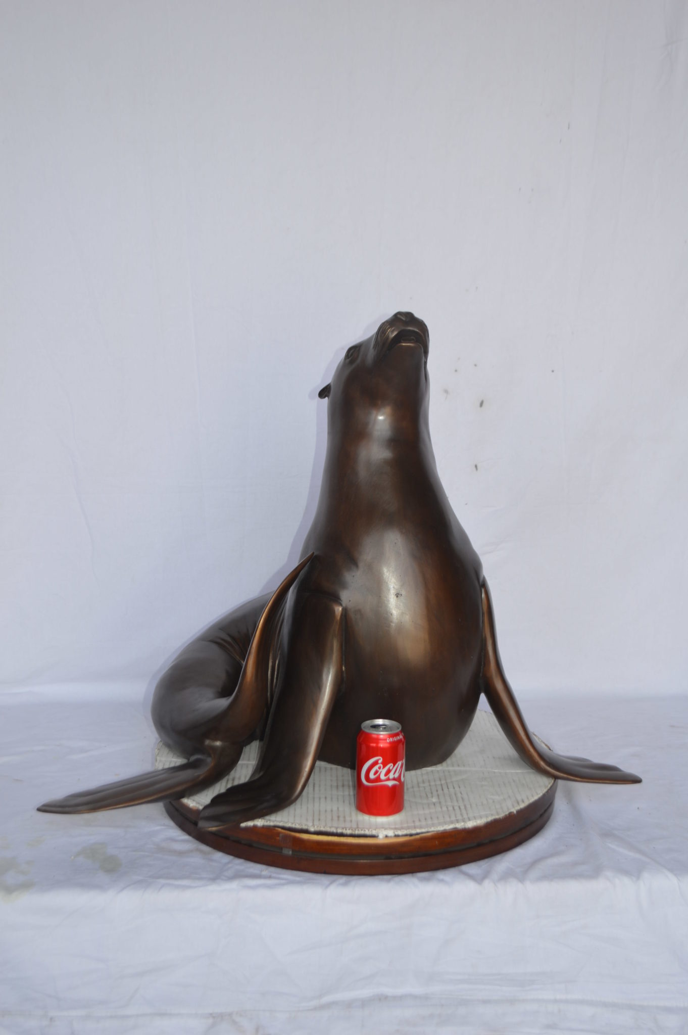 Seal Fountain made of bronze statue Size 35"L x 24"W x 27"H. NiFAO