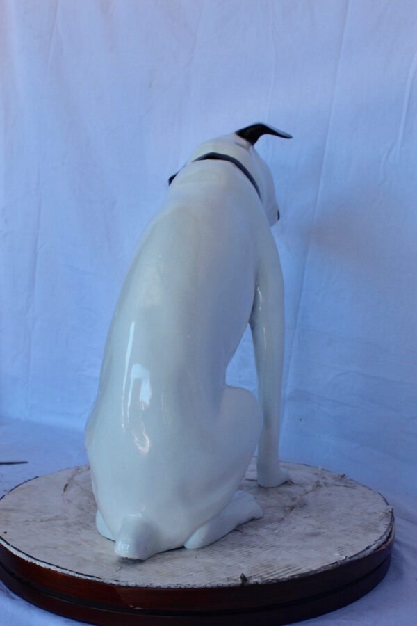 Jack Russel Terrier dog bronze statue -  Size: 25"L x 11"W x 26"H. - Image 7