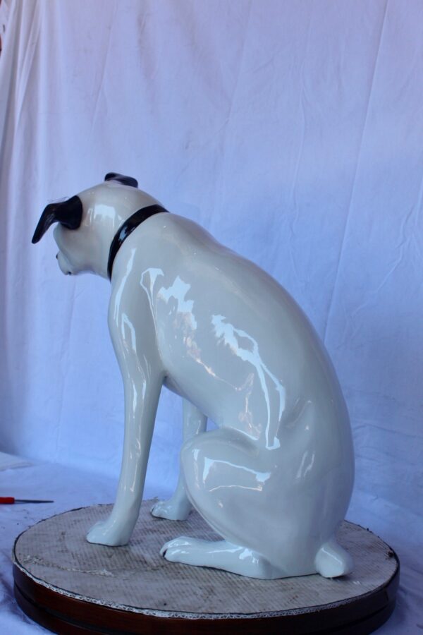Jack Russel Terrier dog bronze statue -  Size: 25"L x 11"W x 26"H. - Image 8