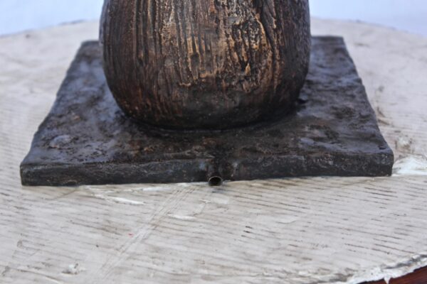 Leaning mushroom bronze statue fountain -  Size: 18"L x 17"W x 24"H. - Image 8