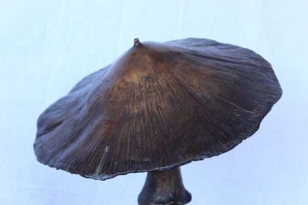Leaning mushroom bronze statue fountain -  Size: 18"L x 17"W x 24"H. - Image 11