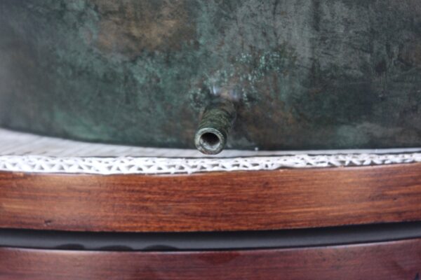 Perched seal bronze statue fountain green patina -  Size: 35"L x 24"W x 27"H. - Image 9