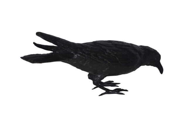 Raven with his head down Bronze Statue - Size: 22"L x 6"W x 11"H. - Image 3