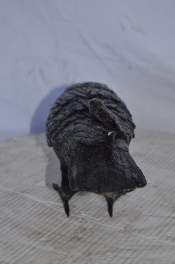 Raven with his head down Bronze Statue - Size: 22"L x 6"W x 11"H. - Image 9