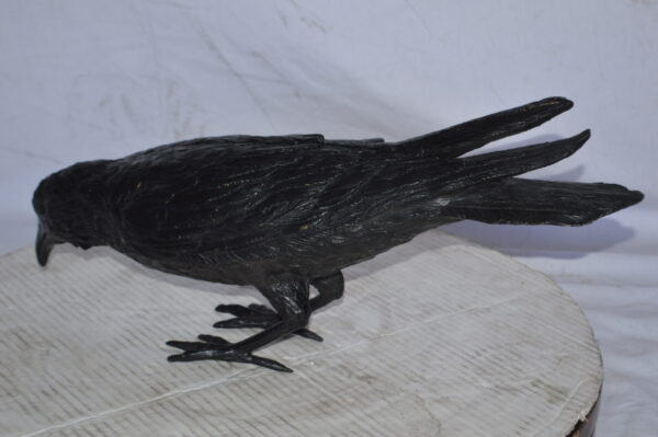 Raven with his head down Bronze Statue - Size: 22"L x 6"W x 11"H. - Image 10