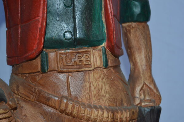 Cowboy Made of Wood Statue - Medium - Size: 8"L x 10"W x 30"H. - Image 8