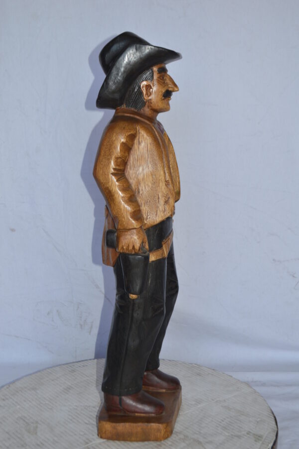 Sheriff Made of Wood Statue - Size: 6"L x 9"W x 30"H. - Image 6