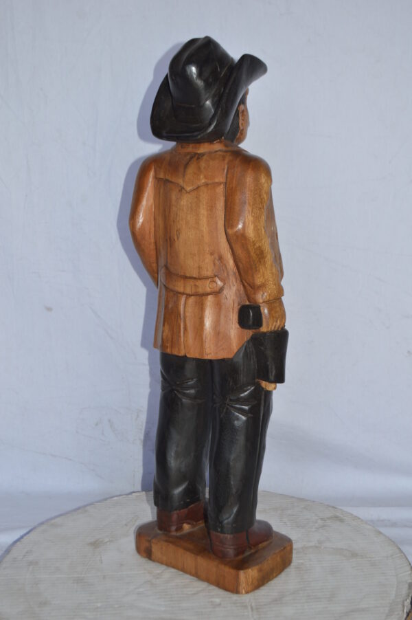 Sheriff Made of Wood Statue - Size: 6"L x 9"W x 30"H. - Image 7